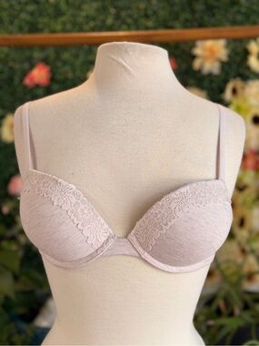 PINK Victoria's Secret Blush Lace Demi Push-Up Bra